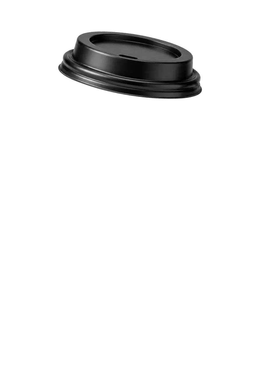 Tapa plástica separada del vaso